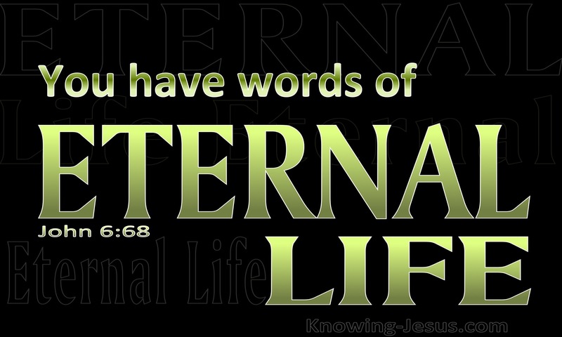 John 6:68 You Have The Words Of Eternal Life (green)
